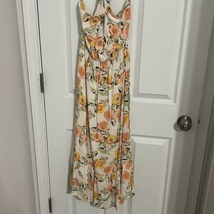 Floral Halter Midi Dress